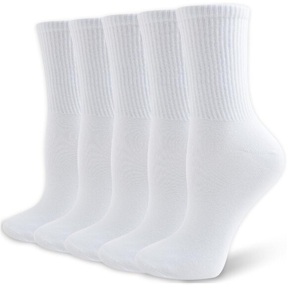 No Brand Accessories - 🆕 Women White Moisture Wicking Calf Socks Cotton Thin Soft Casual Sport Wear